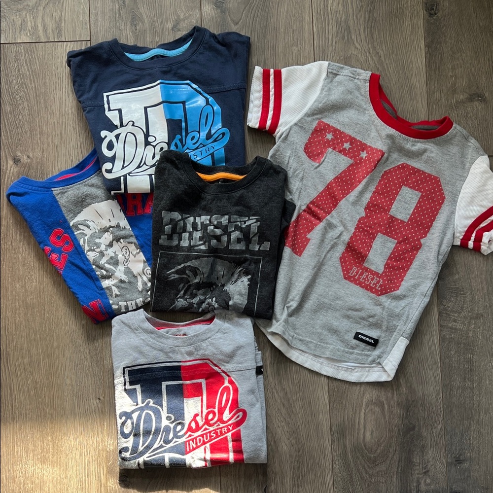 Diesel Kids Short Sleeve Tees - Navy, Black, Gray, Red
